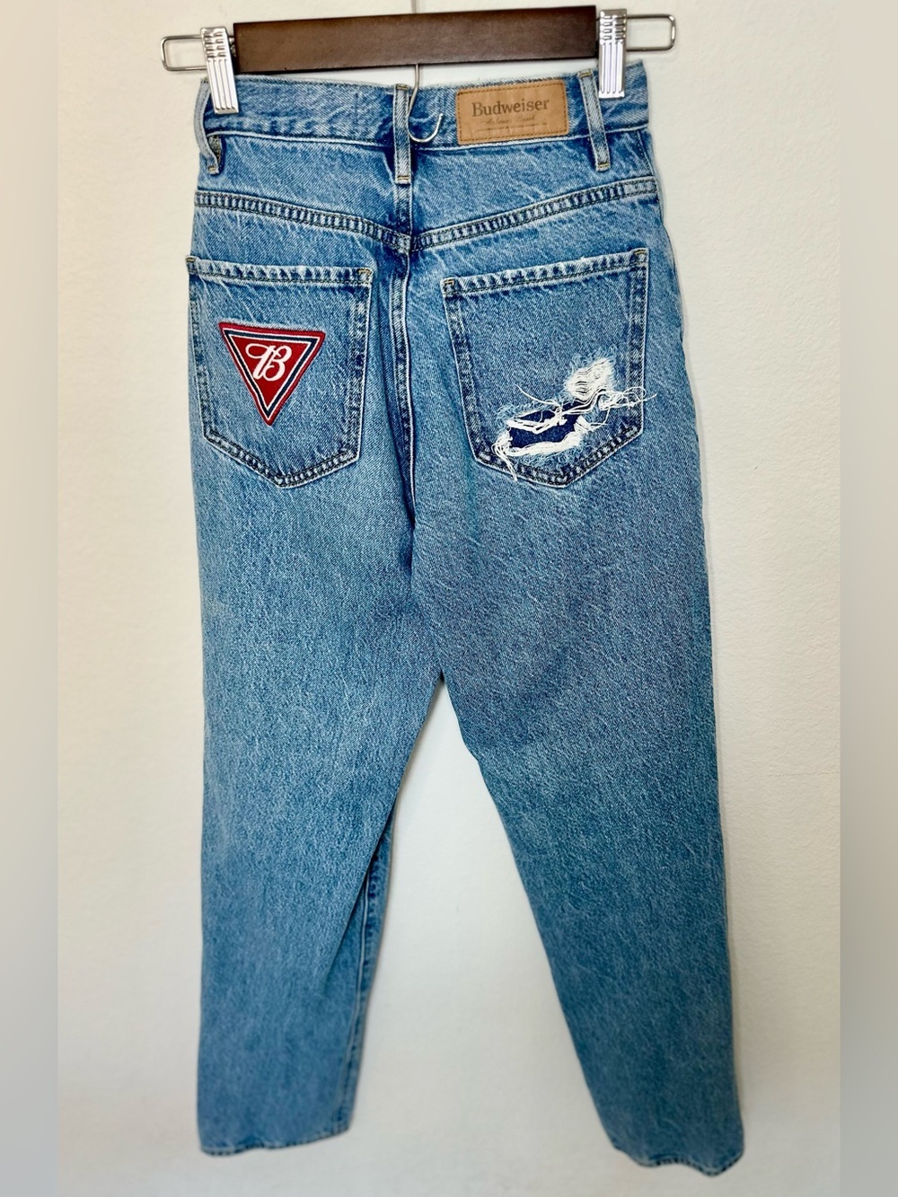 Pacsun - Budweiser Light Blue Women’s Dad Jeans - Picture 2 of 6